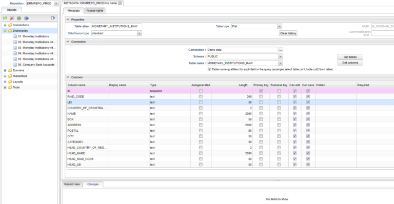 Reference data dictionary registration | Metastudio DRM