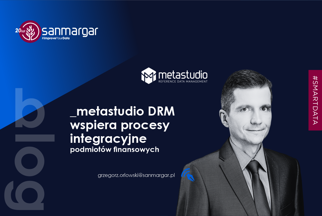 Nowy artykuł na Blogu! Metastudio DRM wspiera procesy integracyjne podmiotów finansowych. Autor: Grzegorz Orłowski, Koordynator projektów w Sanmargar Team. Sanmargar Team jest producentem Metastudio DRM.